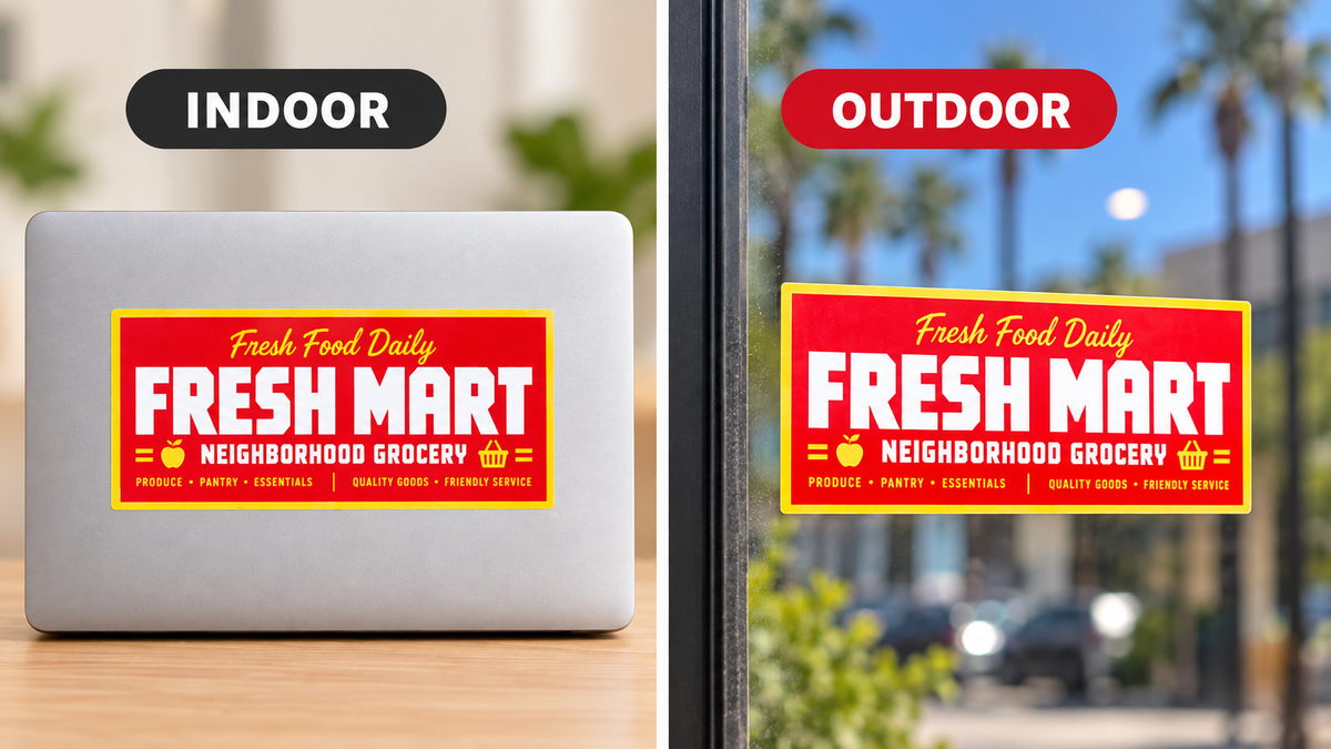 How long do vinyl stickers last on indoor and outdoor surfaces