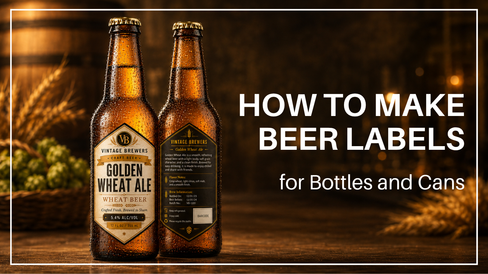 Custom beer labels on amber bottles for a guide about making beer labels for bottles and cans