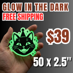 glow in the dark vinyl stickers 50 pcs 2.5 inch custom sticker printing free shipping $39