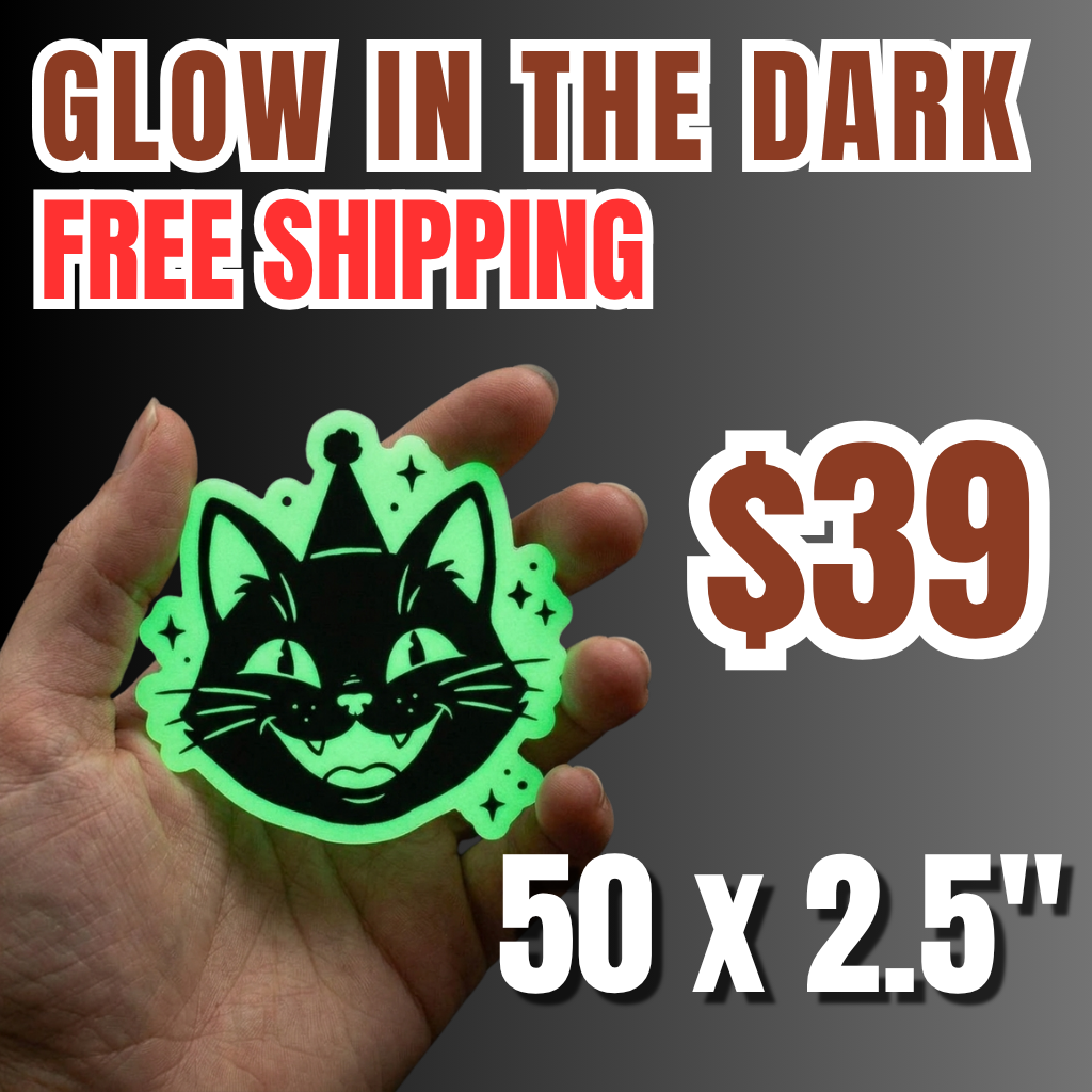glow in the dark vinyl stickers 50 pcs 2.5 inch custom sticker printing free shipping $39