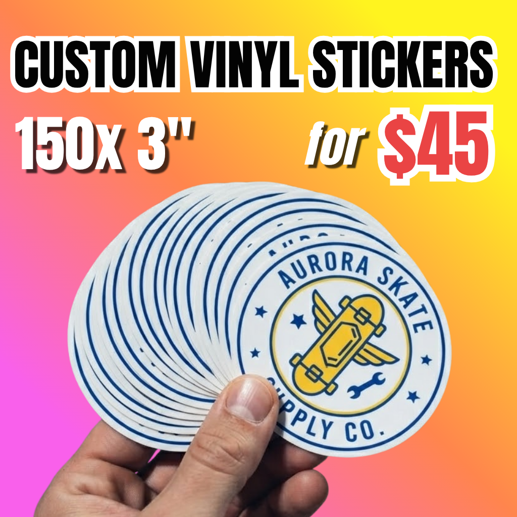 150 Custom 3" Vinyl Stickers