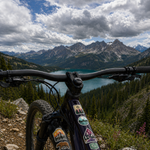 Stickers for bike frame in outdoor setting – custom bicycle stickers for mountain and road bikes