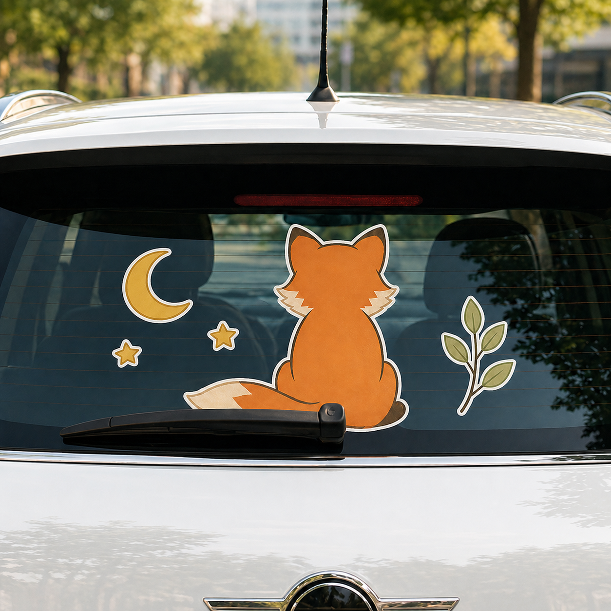 Custom rear window decals for cars – vinyl car window decals with cute cat design for vehicle windows