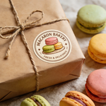 Custom bakery labels for packaging – bakery box labels, bakery food labels, and bakery business labels for branding and product display
