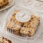 Custom bakery labels on food container – personalized bakery labels for packaging, bakery food labels, and product branding