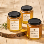 Custom honey labels on jars – personalized honey jar labels for packaging, honey bottle labels, and small business branding
