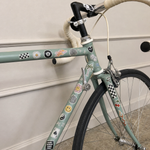 Custom bicycle stickers on full bike – stylish vinyl decals for bike frame and accessories