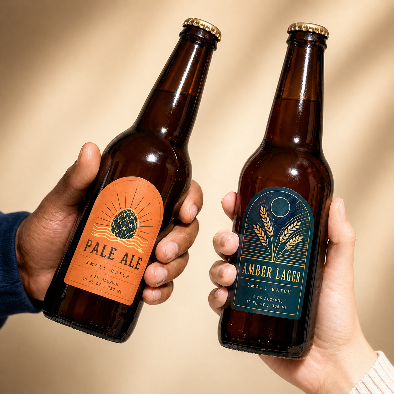 Personalized beer labels on bottles – custom beer bottle labels for craft beer branding and design