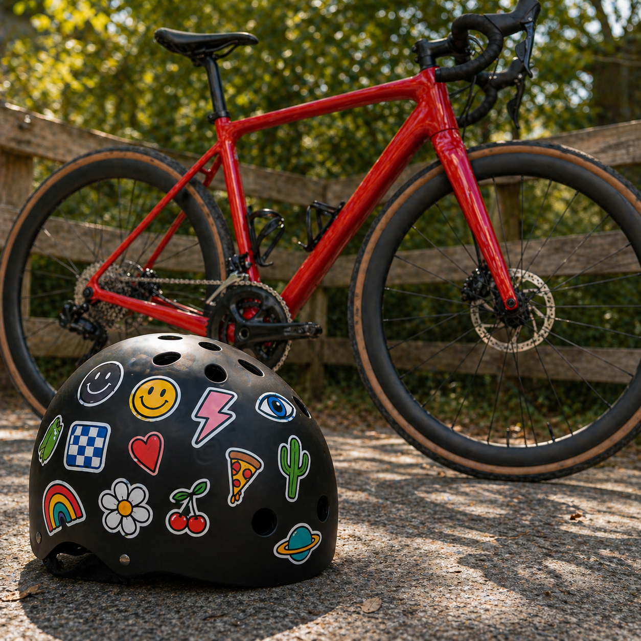 Custom bicycle stickers on bike and helmet – cool bike stickers and bicycle helmet stickers for cycling gear