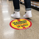 Promotional floor sticker for store – vinyl floor decal for sales, events, and retail advertising on floors