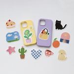 Custom phone stickers set with phone cases – stickers for mobile phones in various shapes and styles
