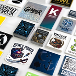 custom kiss cut stickers with multiple designs for branding and packaging