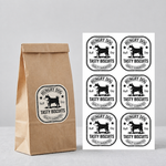 Custom rounded corner sheet labels with a polished professional look, perfectly applied on product branding for a sleek and modern branding aesthetic.
