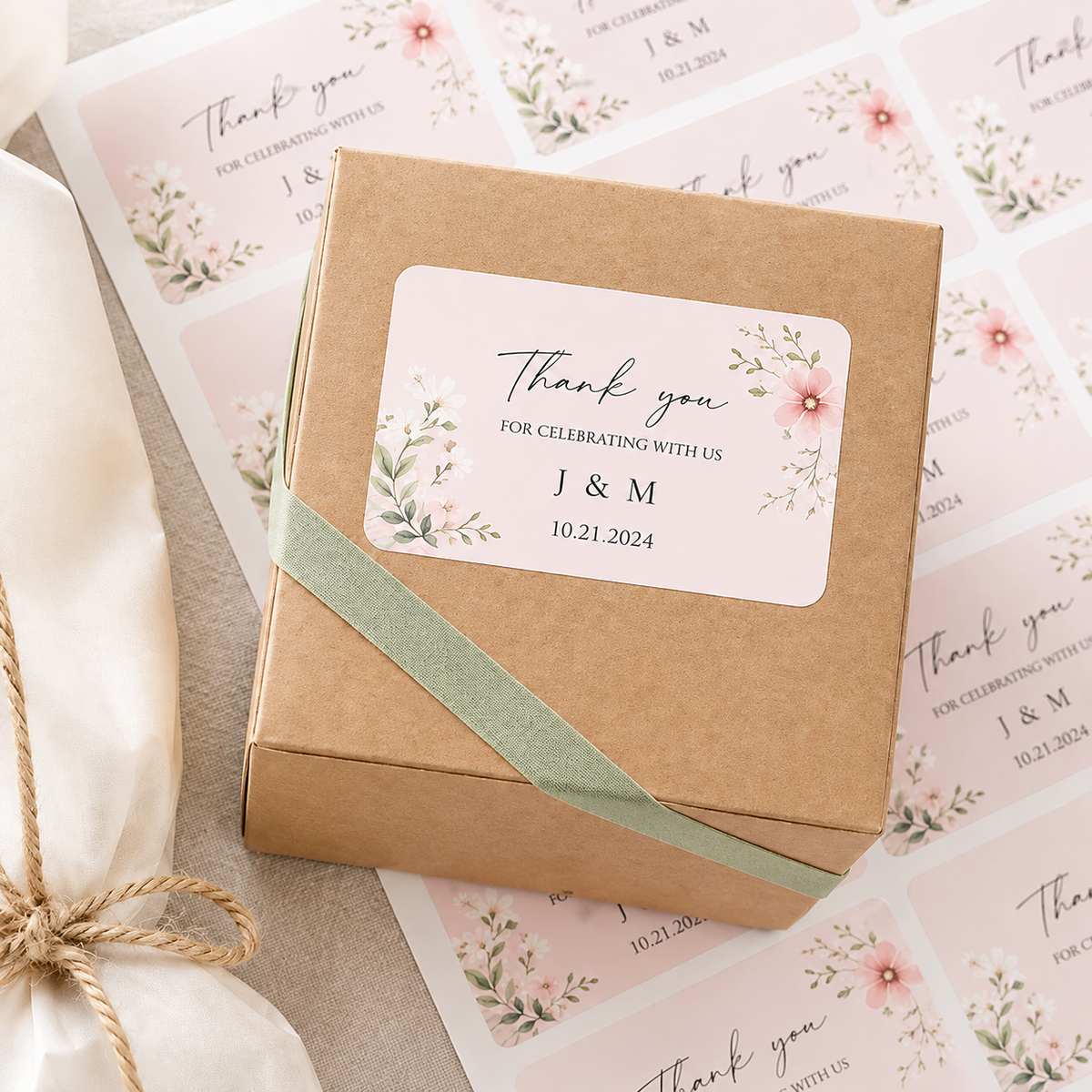 Custom rounded corner sheet labels for small business packaging, personalized stickers for gift box and handmade products