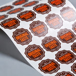 custom food label sheets with die cut stickers for packaging and product branding