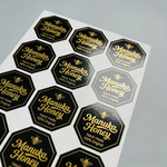 die cut sheet labels for honey jars with hexagon custom stickers for product labeling