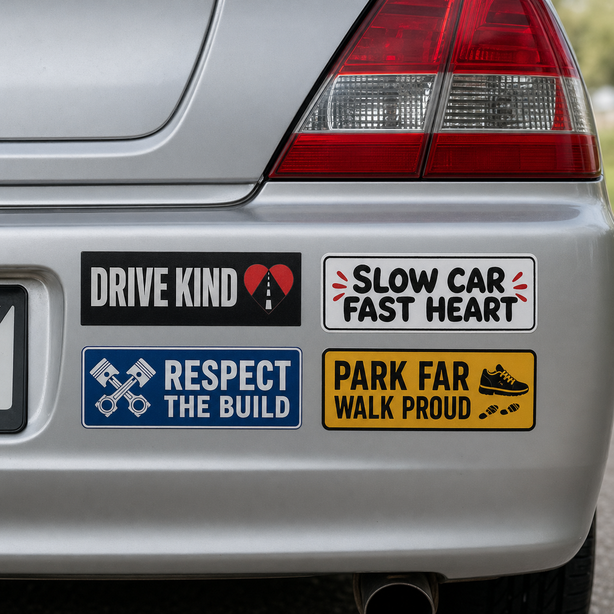 Custom bumper stickers for cars – personalized vinyl car bumper stickers with funny and motivational message designs