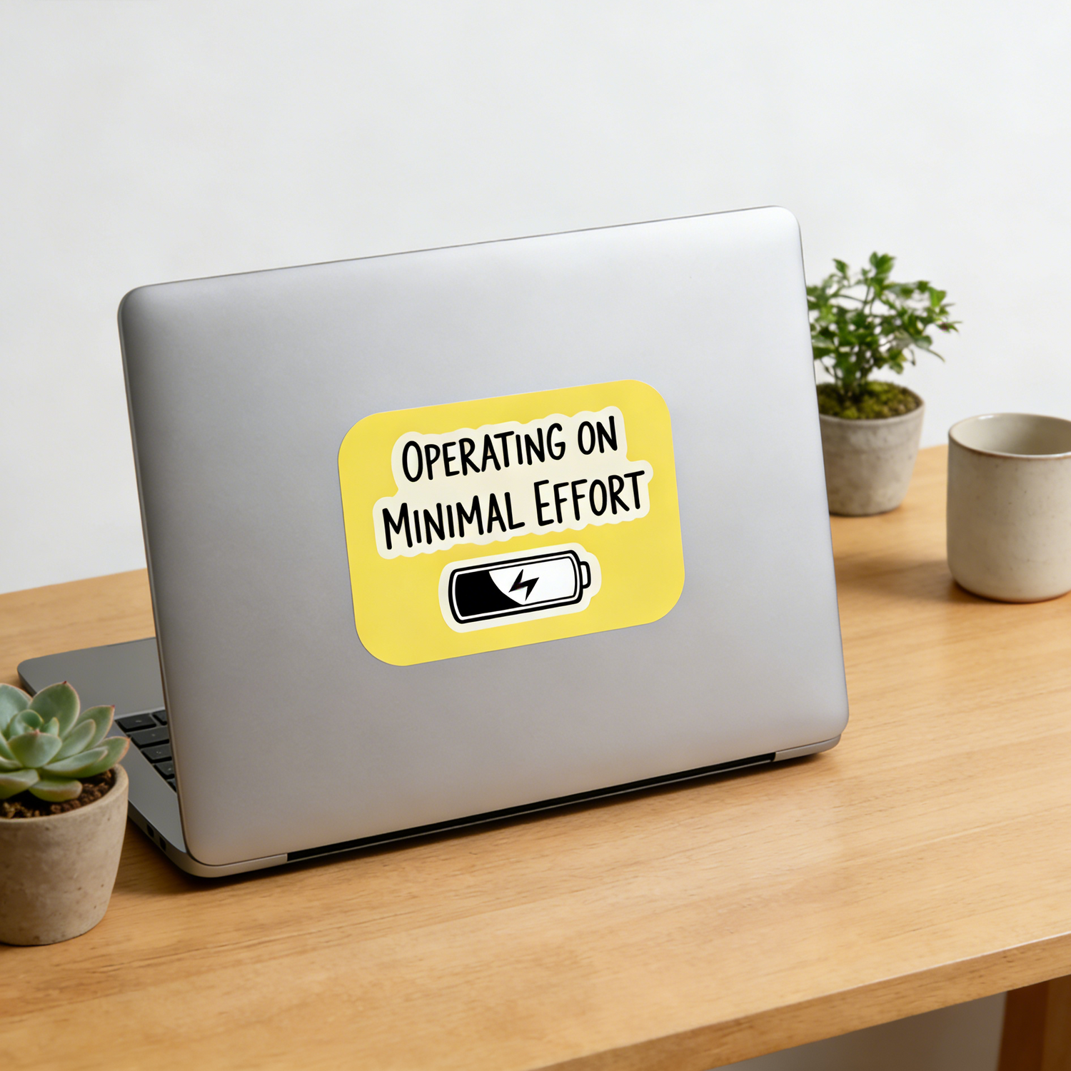 Rounded corner stickers, including a laptop decal and display examples, shown to highlight their everyday use for product labels, brand logos, and accessory decor
