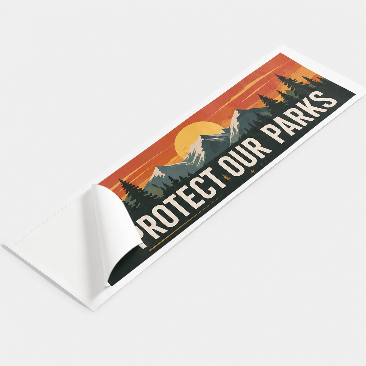 Custom bumper stickers for cars – vinyl bumper sticker with nature and mountain design for outdoor and environmental messages