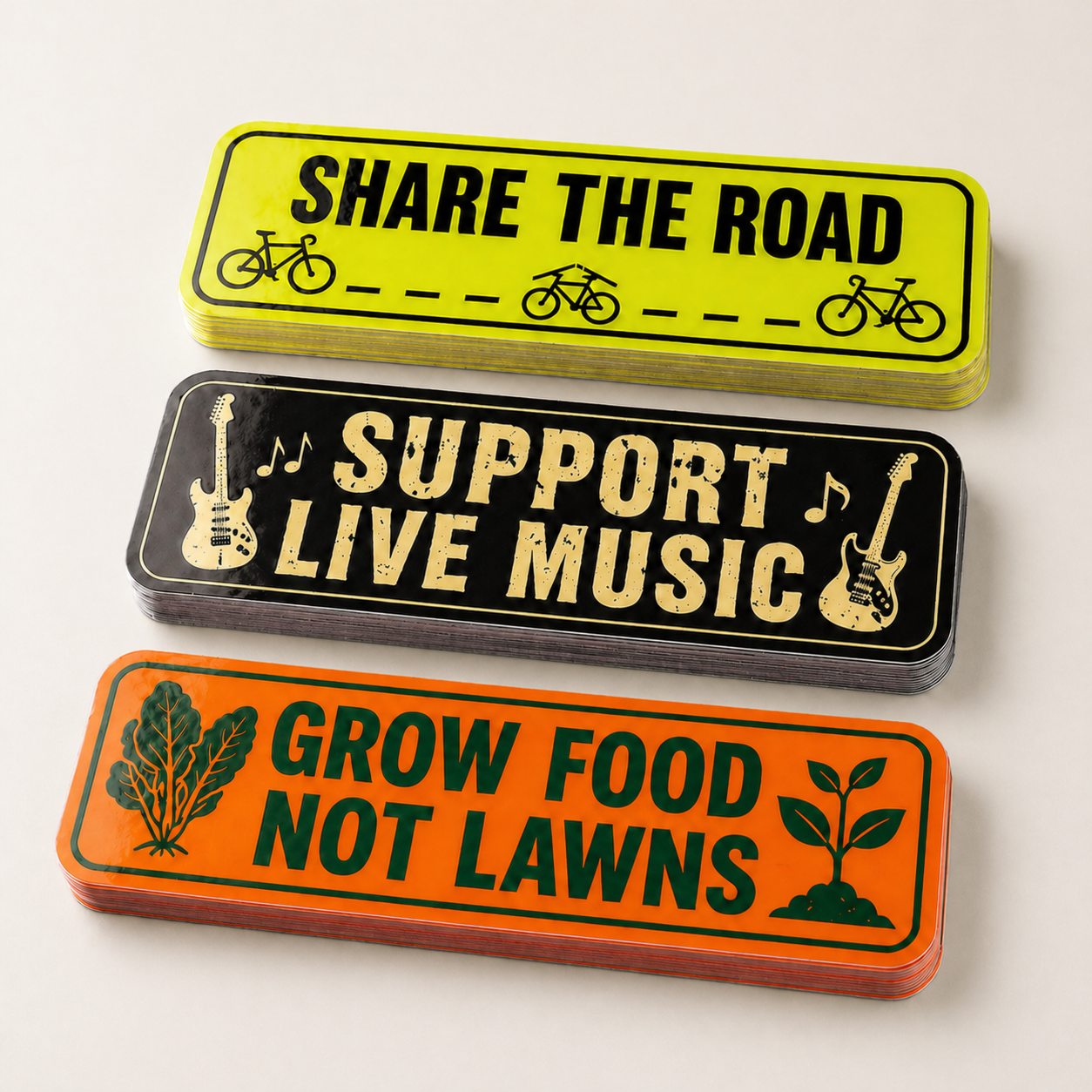 Custom bumper stickers with bold messages – vinyl car bumper stickers for cars with colorful and personalized designs